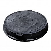 Люк полимерно-композитный&nbsp;&nbsp;800мм черный(проезжая зона 1)