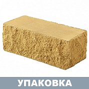 Кирпич&nbsp;&nbsp;Рустированный Желтый ЛТ (полуторный) Глубокинский (288шт.)