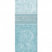 Панели ПВХ Крона Пласт Рим морская волна 2,7*0,25*8 мм с глиттером серебро&nbsp;&nbsp;Ал