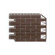 Фасадная панель "FineBer" 0,795 мх0,595 м Кирпич баварский, Темно-Коричневый