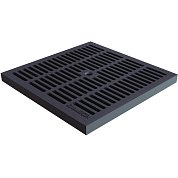 Решетка водоприемная Basic РВ-28.28 ячеистая пластиковая черная 