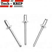 Заклепка ZK&nbsp;&nbsp;3,2*16&nbsp;&nbsp;сталь - сталь "Тех-КРЕП"