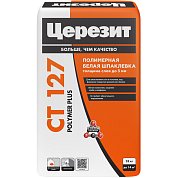 CT 127 POLYMER PLUS. <br>Белая полимерная шпаклевка для внутренних работ, 25кг. Церезит
