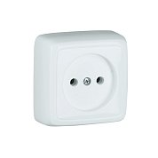 Розетка "Альфа" О/У 1гн б/з 16А, белый&nbsp;&nbsp;HEGEL