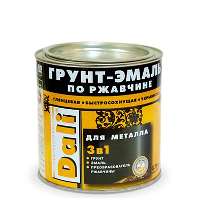 Грунт-эмаль по ржавчине Красный 0,75л "DALI"