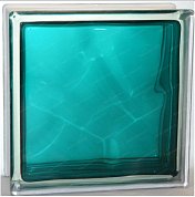 Стеклоблок "Волна" морская волна окраш. внутри 19*19*8см.Glass Block Sea&nbsp;&nbsp;1919/8 Wave