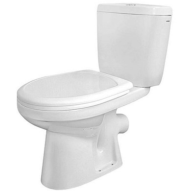 Унитаз компакт "Анимо" (косой вып., 2-реж.) дюропласт