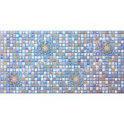 Панели ПВХ&nbsp;&nbsp;Медальон синий&nbsp;&nbsp;960*480*0,4 мм ДЕКОКАМ