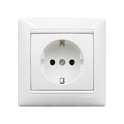 Розетка 2Р+Е&nbsp;&nbsp;10/16 А 250 В белая VALENA