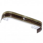 Карниз Ле-Гранд Монарх корень ореха, 4 м (3 ряда) с поворотами