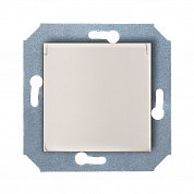 Механизм розетки&nbsp;&nbsp;с БЗК,с откидыв.крышкой,узлом защиты от проник.,16А/250V(с накл),цвет бежев CITY