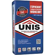 ГОРИЗОНТ МОНОЛИТ. Быстротвердеющий армированный наливной пол, 20кг. Unis