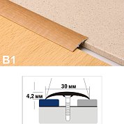 В1 Л&nbsp;&nbsp;90 дуб темн. упак. с держ. (Профиль алюм)