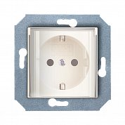 Механизм розетки&nbsp;&nbsp;с БЗК,с откидыв. прозр. крышкой,узлом защиты от проник,16А/250V,цвет бежевый CITY
