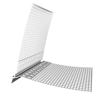 Угол ПВХ капельник с армирующей сеткой&nbsp;&nbsp;L=2,5м&nbsp;&nbsp;