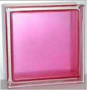 Стеклоблок "Арктика" розовый окрашен. внутри 19*19*8см.Glass Block Pink 1919/8 Arctic