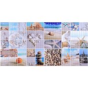 Панели ПВХ&nbsp;&nbsp;Мозайка "Морской берег"&nbsp;&nbsp;960*480*0,3 мм ДЕКОКАМ