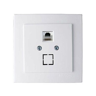 Розетка компьютерная&nbsp;&nbsp;САТ 5, белая, Touran