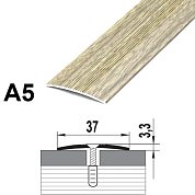 Порог-стык 37*1350мм алюминий (128 Дуб престиж)&nbsp;&nbsp;А5