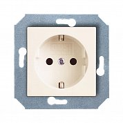 Механизм розетки&nbsp;&nbsp;с БЗК,с узлом защиты от проник.,16А/250V(с накл),цвет бежевый CITY