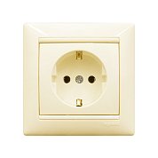 Розетка 2Р+Е&nbsp;&nbsp;16 А 250 В слоновая кость VALENA